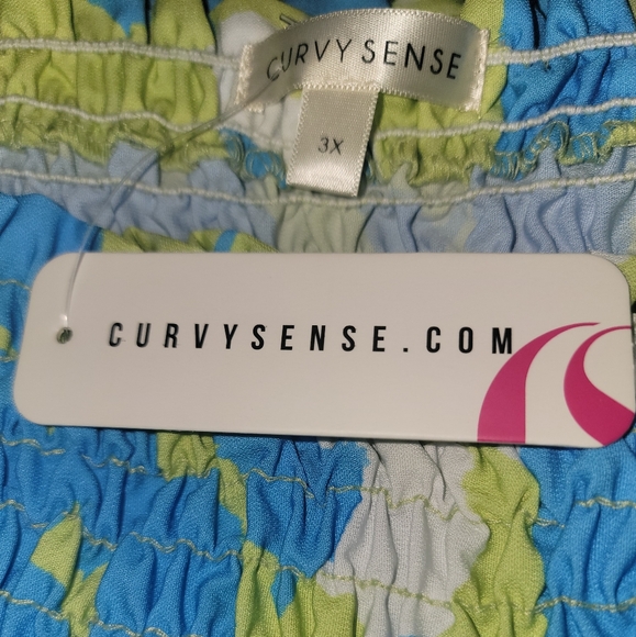 NEW NWT CurvySense Plus Size Vera Floral Smocked Dress - Multi - Picture 10 of 11